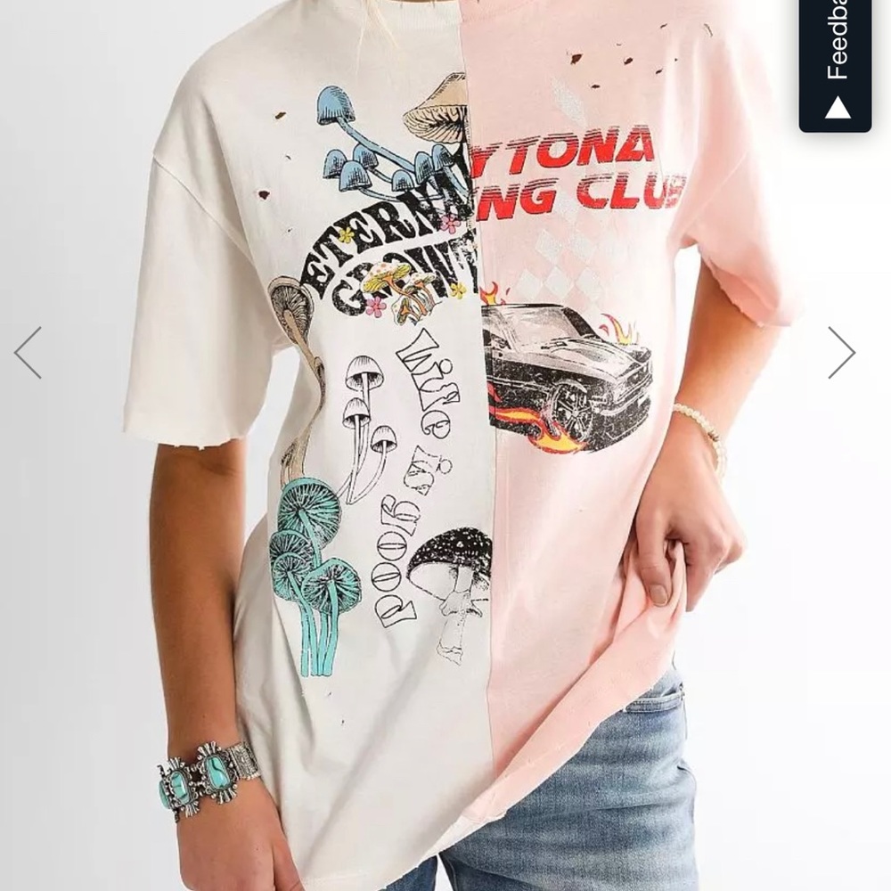 Modish Rebel Split Mushroom Hot Rod Tee